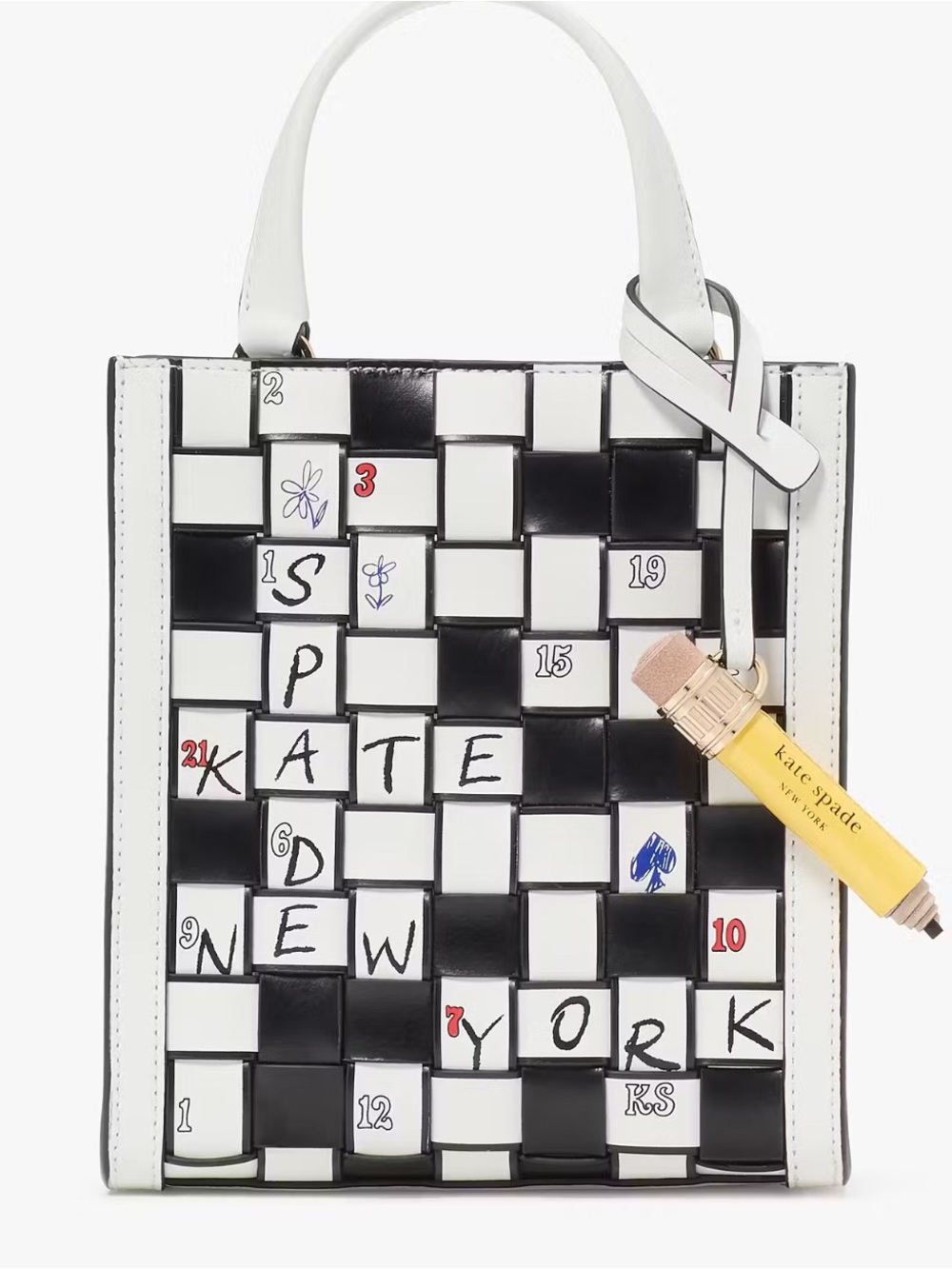 kate spade New York Black & White Crossword Tote